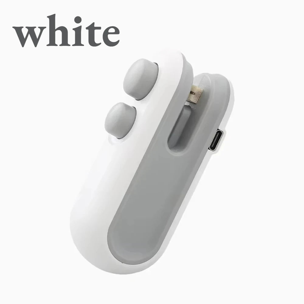 USB Rechargeable Mini Bag Sealer | 2-in-1 Heat Sealer & Bag Cutter