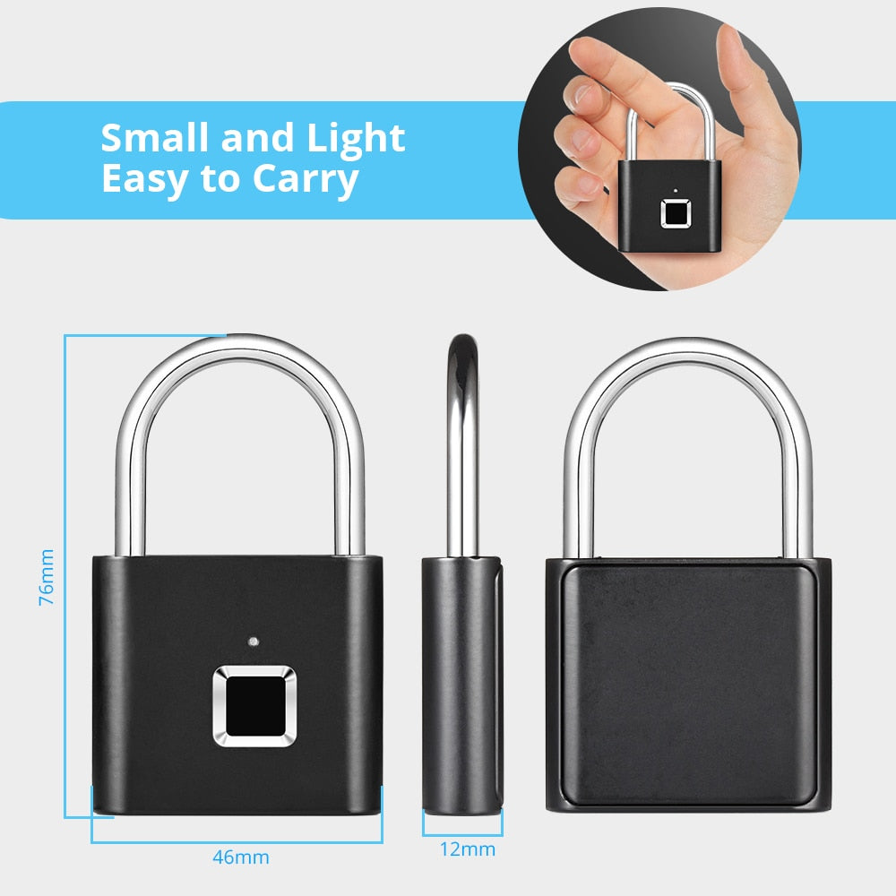 Fingerprint Padlock | Smart Biometric Keyless Lock