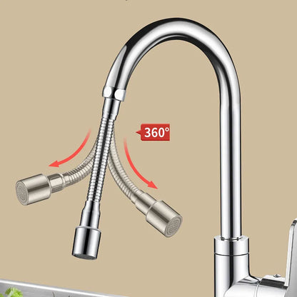 1080° Rotating Faucet Sprayer Head – Stainless Steel Universal Tap Extender with 2 Water Modes