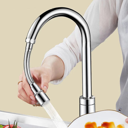 1080° Rotating Faucet Sprayer Head – Stainless Steel Universal Tap Extender with 2 Water Modes