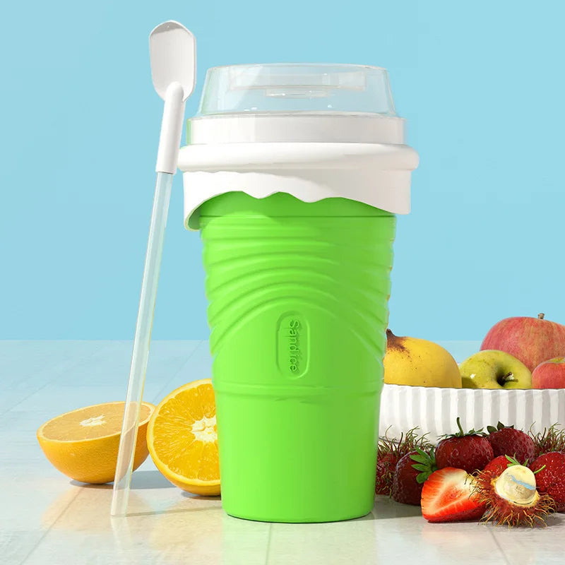 Instant Slushy Maker Cup | Quick Freeze Smoothie & Milkshake Cup with Spoon