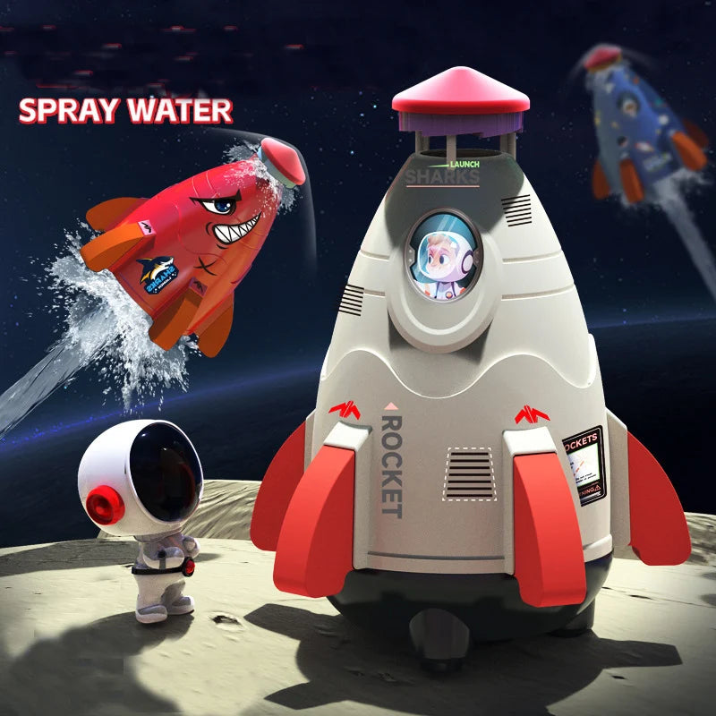 Kids Flying Rocket Sprinkler Water Toy – Outdoor Garden Splash Rocket for Summer Water Play