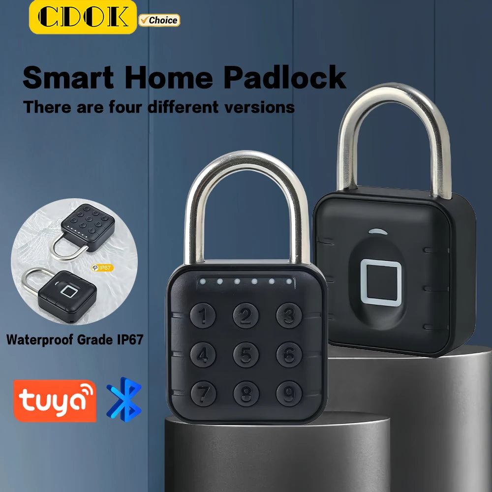 Smart Fingerprint Padlock | Bluetooth Biometric Waterproof Security Lock
