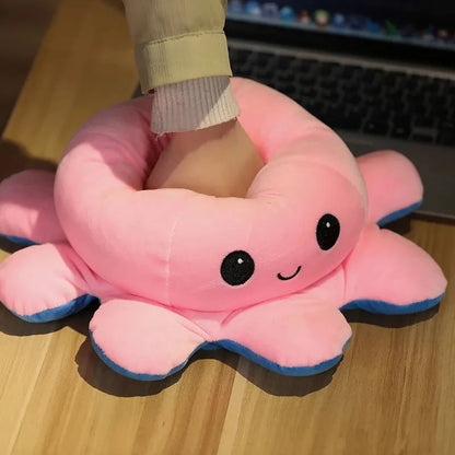 Reversible Mood Octopus Plush Toy | Flip Colour Changing Soft Cushion