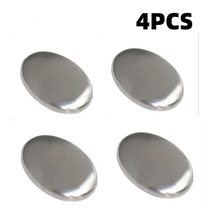 Stainless Steel Odour Remover Soap Bar | Removes Garlic & Fish Smells | 2 Pack