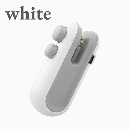 USB Rechargeable Mini Bag Sealer | 2-in-1 Heat Sealer & Bag Cutter