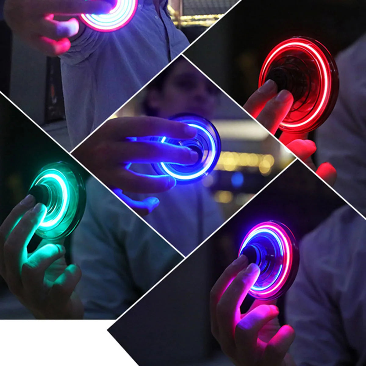 LED Flying Spinner Toy | Rechargeable Boomerang Hover Ball with Lights