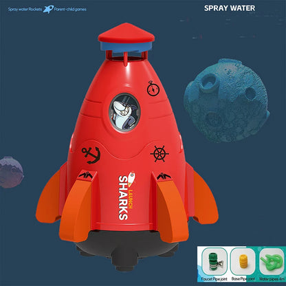 Kids Flying Rocket Sprinkler Water Toy – Outdoor Garden Splash Rocket for Summer Water Play