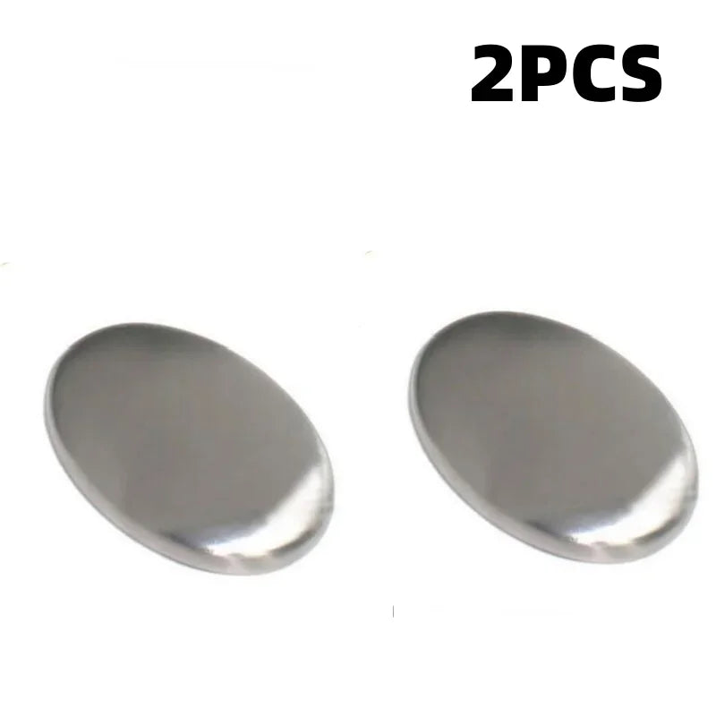 Stainless Steel Odour Remover Soap Bar | Removes Garlic & Fish Smells | 2 Pack
