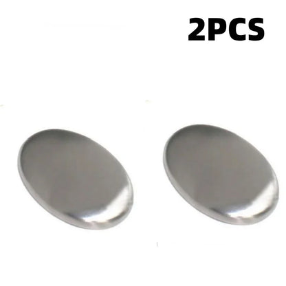 Stainless Steel Odour Remover Soap Bar | Removes Garlic & Fish Smells | 2 Pack