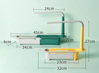 Kitchen Sink Drain Basket | Corner Strainer & Sponge Holder