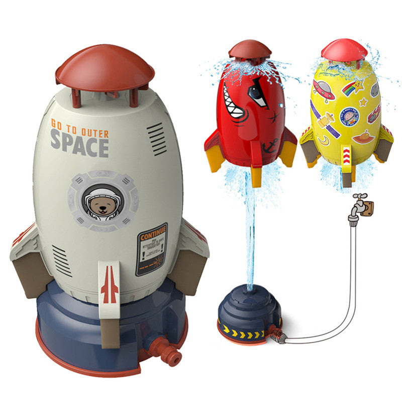 Rocket Garden Sprinkler | Rotating Lawn & Kids Water Sprinkler