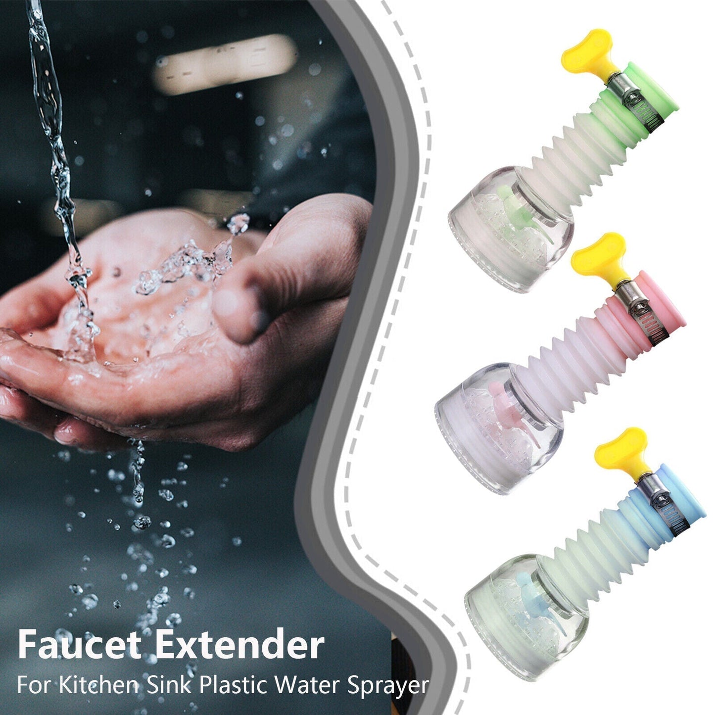 360° Kitchen Faucet Sprayer | Flexible Sink Tap Attachment
