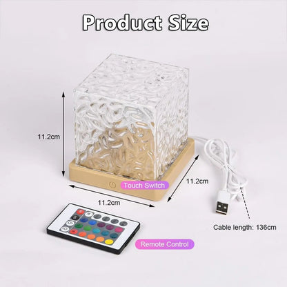 wave projector with dimensions, remote and cable